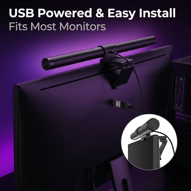 Desk Setup Lamp - Светодиодная лампа-бар для монитора с пультом