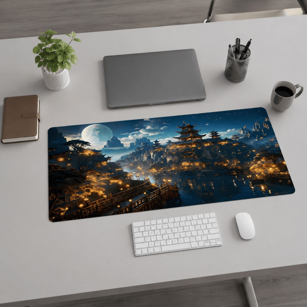 Оригинальный удлиненный коврик – обзор и цена Work Desk Home Setup