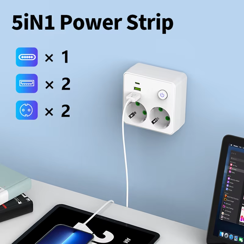 Удлинитель-розетка с 2 AC-розе – обзор и цена Power Strip Flat