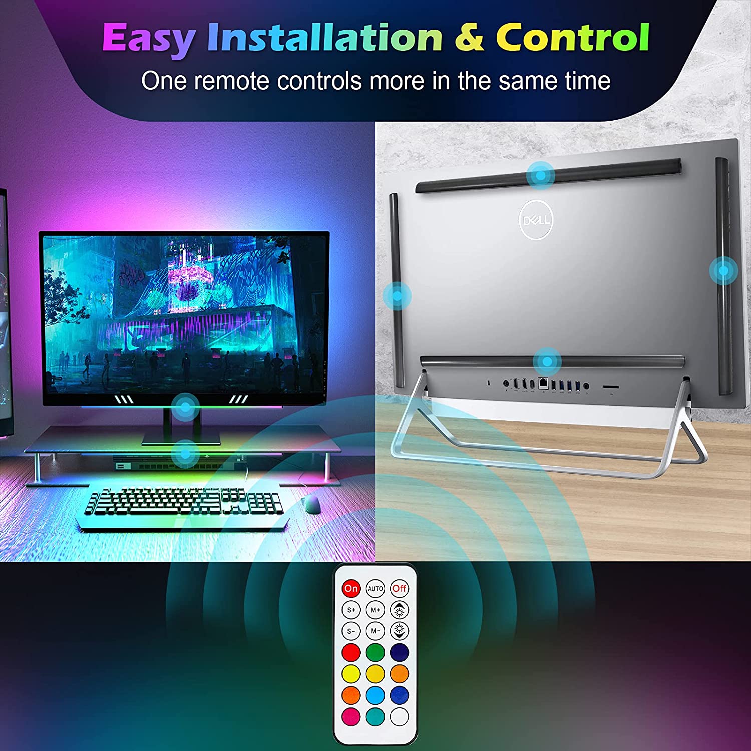 Световая панель под монитором  – обзор и цена Desk Room Setup